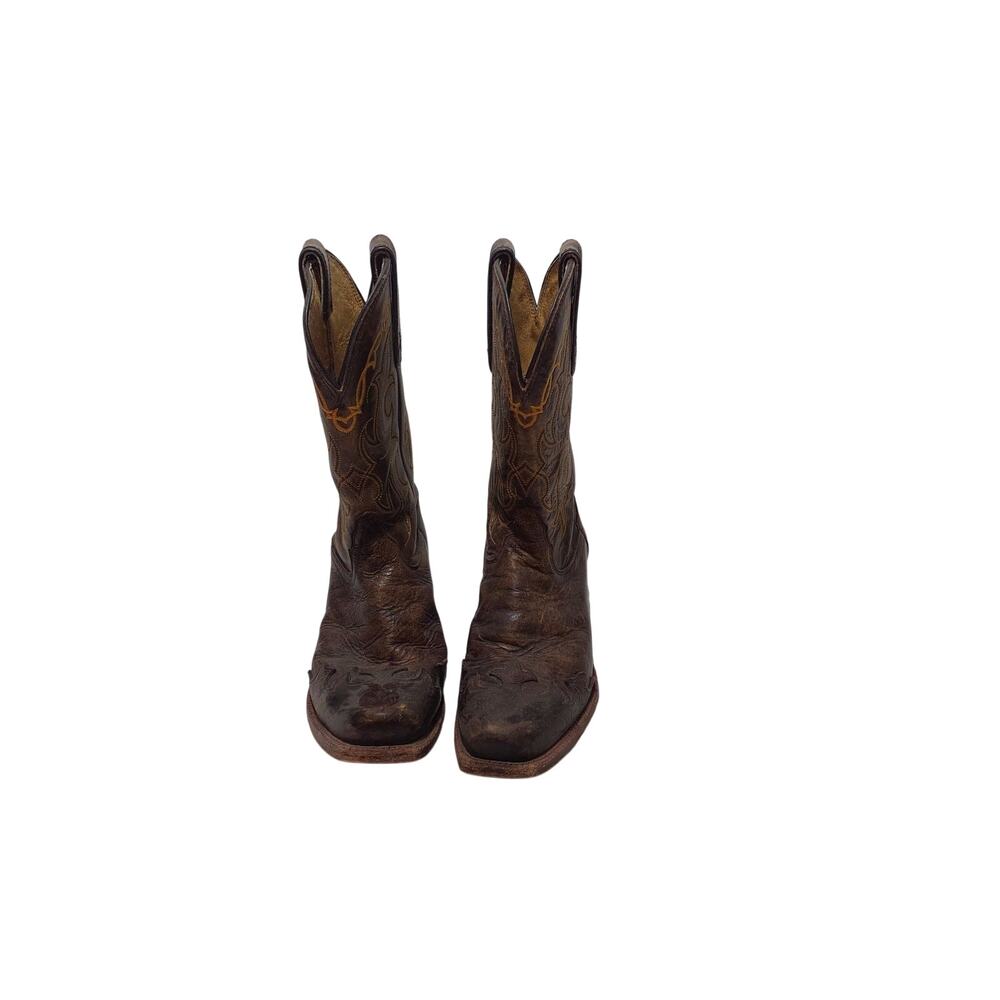 womens tony lama square toe cowboy boots size 8.5
